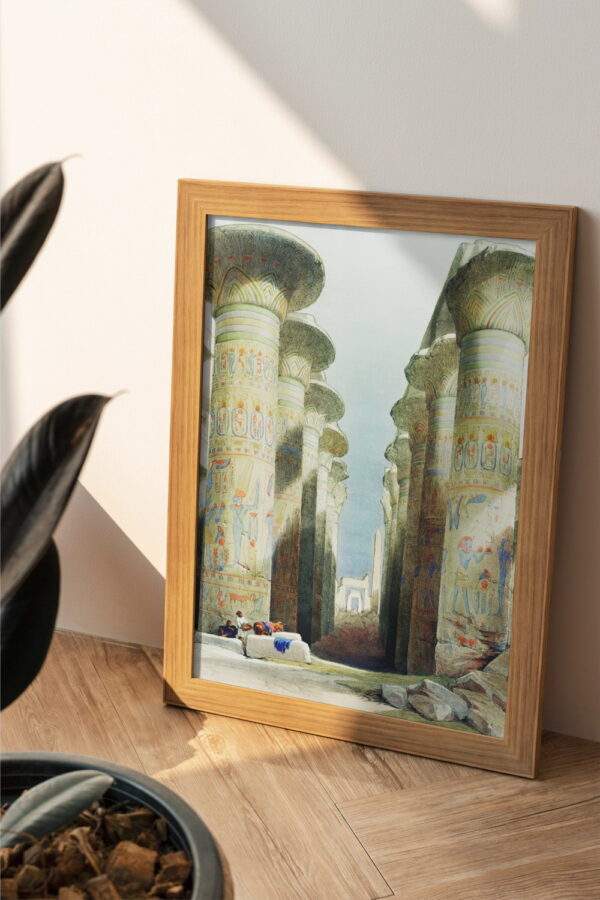 Great Hall at Karnak temple in Thebes wooden wall art